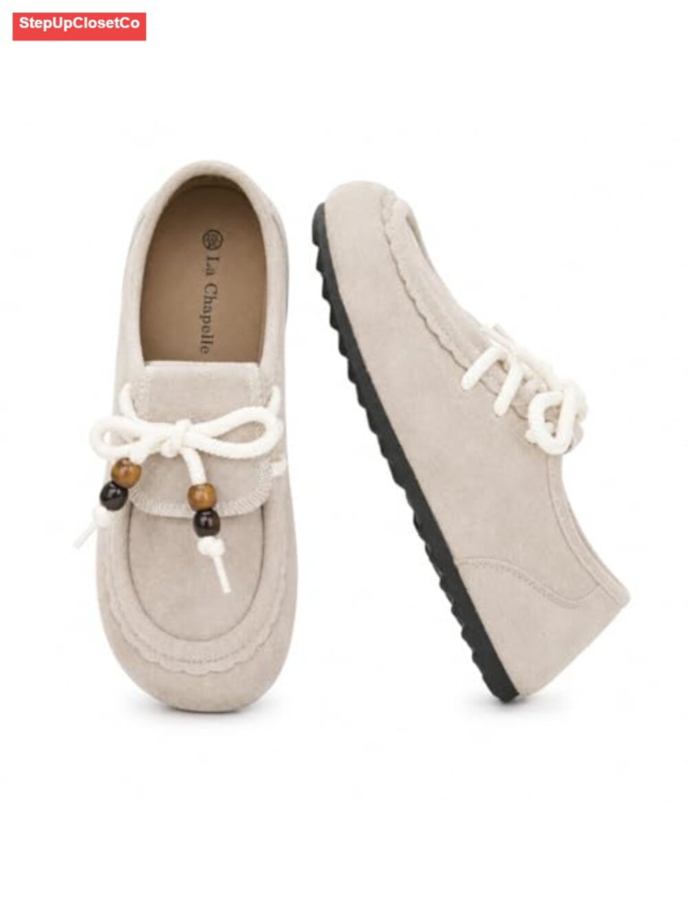 Women's Faux Suede Mocc - Lace Up Walking Shoes